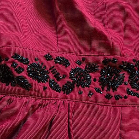 Trashy Diva Candice Gwinn Eva Marie Dress Red Ribbed Rayon Size 8 - Picture 3 of 13